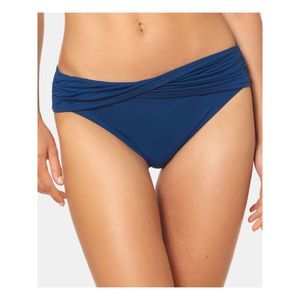 BLEU Women's Navy Sarong Ruched Waistband Hipster Swimsuit Bottom 6